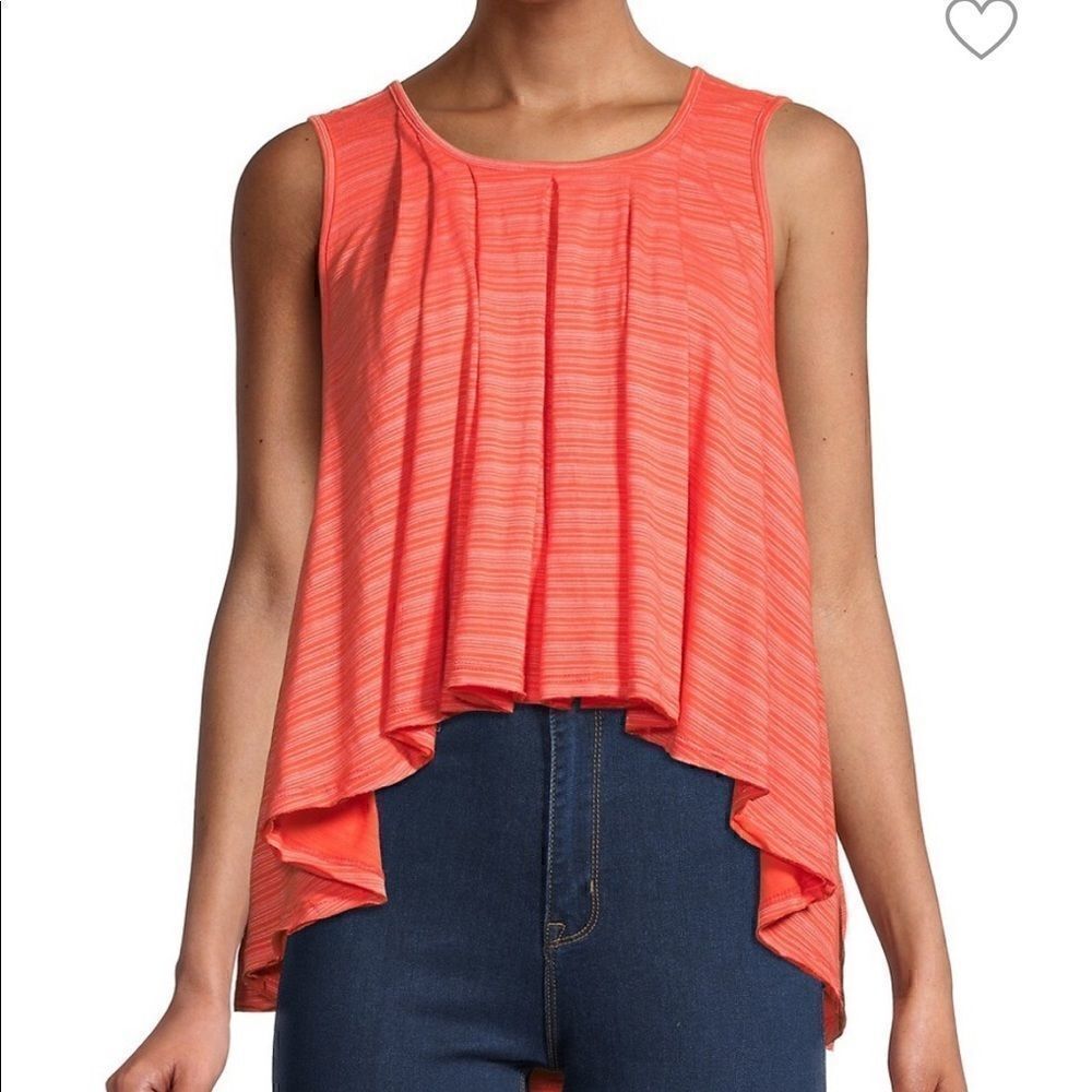 FREE PEOPLE Turn It Up Striped High-Low Tank Top XS